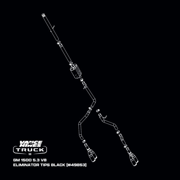 GM 1500 Eliminator Black Truck Exhaust - Image 3