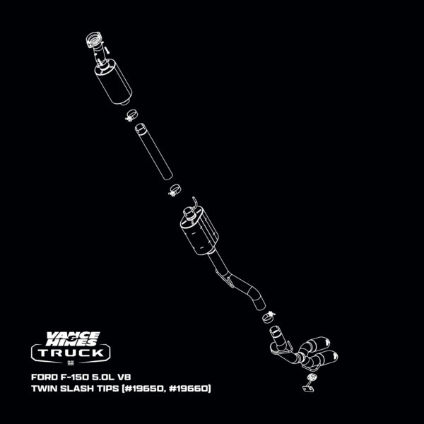 Ford F-150 Twin Slash Truck Exhaust - Image 2