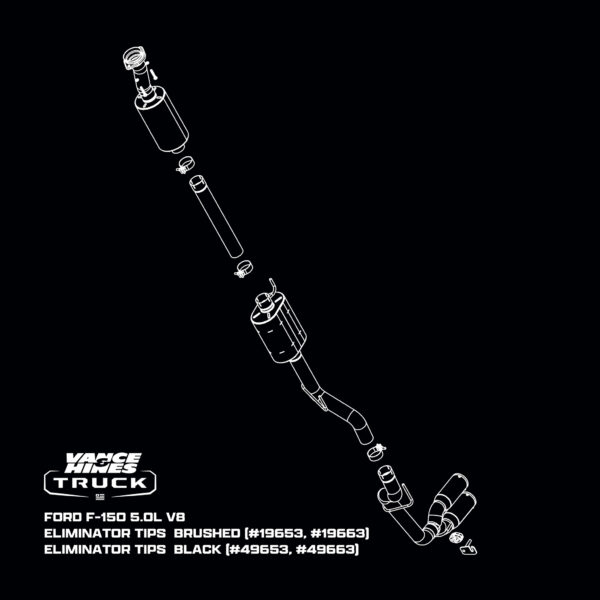 Ford F-150 Eliminator Brushed Truck Exhaust - Image 2