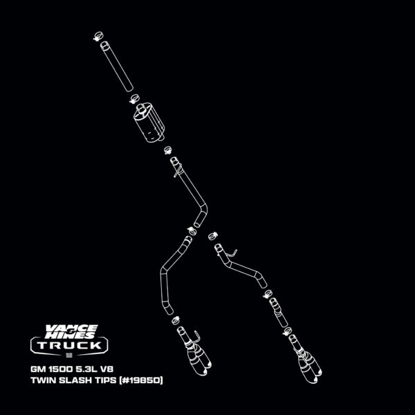 GM 1500 Silverado Twin Slash Truck Exhaust - Image 3