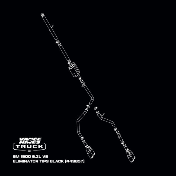 GM 1500 Eliminator Black Truck Exhaust - Image 2